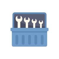 Toolbox holding wrenches for repairing and maintaining vector