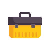 Yellow toolbox holding tools for repairing objects vector