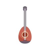 Traditional arabic oud musical instrument being played on white background vector