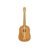 Classic guitar standing up on white background vector