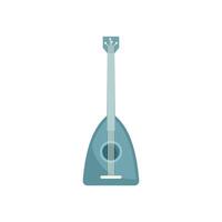 Blue mandolin standing upright on white background vector