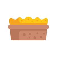 Sandbox with yellow sand for playing kids entertainment on playground vector