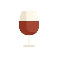 Wineglass containing red wine with minimalist design vector