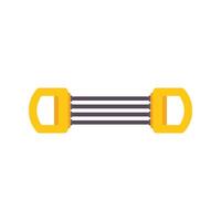 Yellow chest expander with black handles for building muscles vector