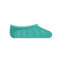 Green medical shoe cover protecting from contamination and germs vector