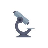 Microscope standing on empty laboratory tabletop in sterile lab vector
