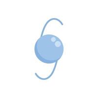 Electron rotating around the nucleus of an atom illustration vector