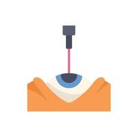 Laser eye surgery correcting vision problems with modern technology vector