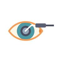 Laser eye surgery correcting vision with modern technology vector
