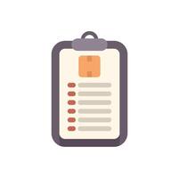 Clipboard showing delivery checklist for logistics and transportation vector