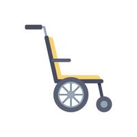 Empty wheelchair standing in profile on white background vector