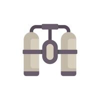 Scuba diving oxygen tank providing air while exploring underwater world vector
