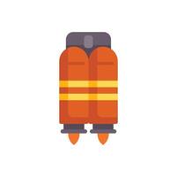 Modern jetpack generating thrust for flight vector