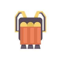 Jetpack launching with fire burning for boost and speed vector