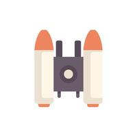 Modern spacecraft module floating in space illustration vector