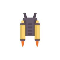 Jetpack with two rocket engines boosting upward vector