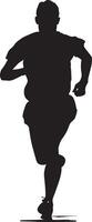 A silhouette of a man running in the distance vector