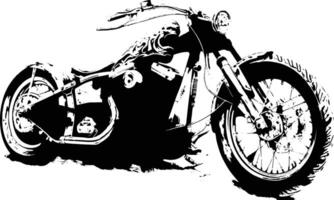 silueta de un personalizado helicóptero motocicleta con intrincado diseño, simbolizando fuerza, libertad, y aventura. vector