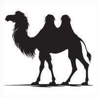 silhouette of a camel against a white background. camel logo, camel image. vector