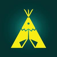 Teepee tent trendy artwork pretty abstract illustration colorful applicable design vector