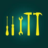 Working tools trendy artwork pretty abstract illustration colorful applicable design vector