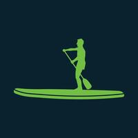 Stand up paddle board trendy artwork handsome abstract illustration colorful applicable design vector