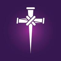 Nail cross trendy artwork attractive abstract illustration colorful applicable design vector