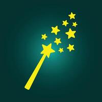 Magic wand trendy artwork pretty abstract illustration colorful applicable design vector