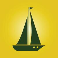 Sailboat trendy artwork attractive abstract illustration colorful applicable design vector
