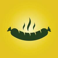 BBQ Sausage trendy artwork attractive abstract illustration colorful applicable design vector
