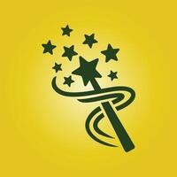 Magic wand trendy artwork attractive abstract illustration colorful applicable design vector