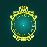 Victorian style clock trendy artwork pretty abstract illustration colorful applicable design vector