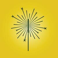 Burning sparkler trendy artwork attractive abstract illustration colorful applicable design vector