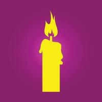 Candle flame trendy artwork charming abstract illustration colorful applicable design vector