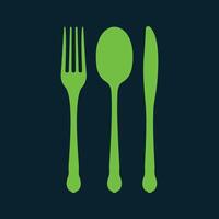 spoon and knife trendy artwork handsome abstract illustration colorful applicable design vector