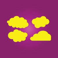 Clouds trendy artwork charming abstract illustration colorful applicable design vector