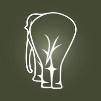 Elephant trendy artwork elegant abstract illustration colorful applicable design vector