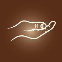 Begging hand trendy artwork stunning abstract illustration colorful applicable design vector