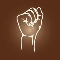 Stand up fist trendy artwork stunning abstract illustration colorful applicable design vector