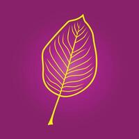 Pear leaf trendy artwork charming abstract illustration colorful applicable design vector