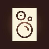A speaker icon on a brown background vector