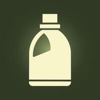A bottle of liquid on a dark background vector