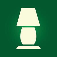 A lamp on a green background vector