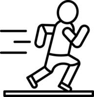 A man running on a track with a white background vector