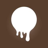 Dripping circle trendy artwork cute abstract illustration colorful applicable design vector