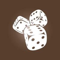 Dice trendy artwork cute abstract illustration colorful applicable design vector