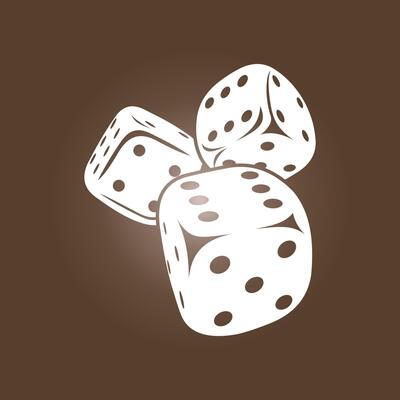 Dice trendy artwork cute abstract illustration colorful applicable design