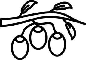Olives on a branch with leaves vector