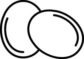 Two eggs on a white background vector