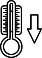 Thermometer and arrow icon vector